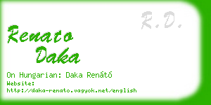 renato daka business card